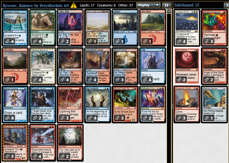 デッキリスト探検隊 第3回 ~モダン特集！ 集合したソーサリー