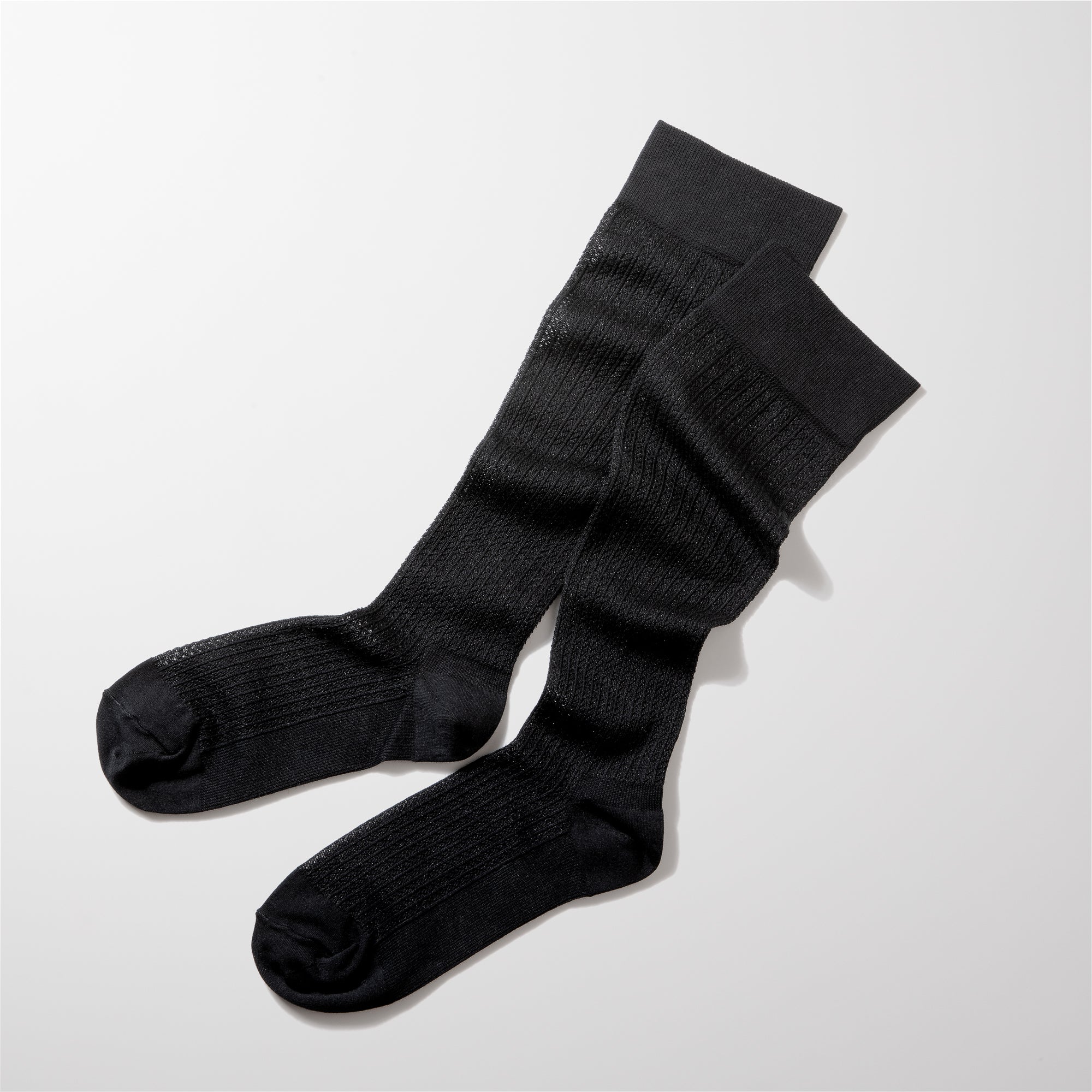 MAEÉ コンプレッションソックス（コットンシアータイプ）フェザーブラック