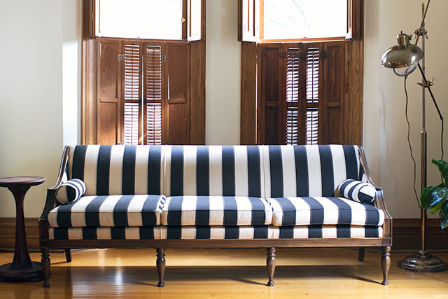 The Antique Striped Sofa - Making it Lovely