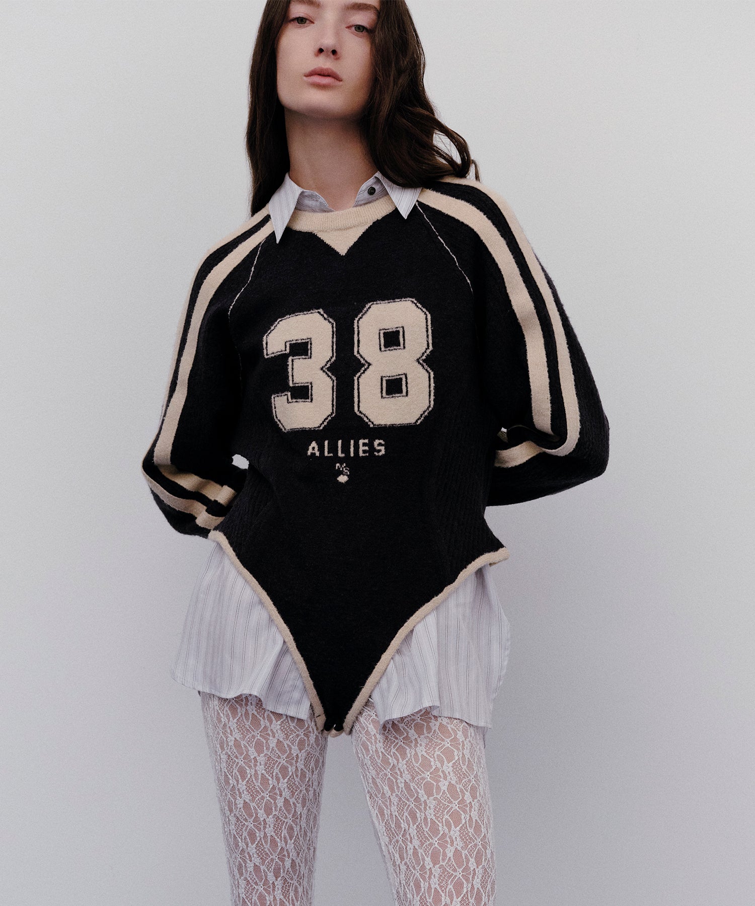 SALE】Numbering Knit Body Suit