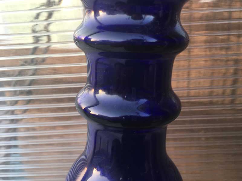 新品 Send Up Art Glass Incense Burner/Blue アートガラスの青いイン