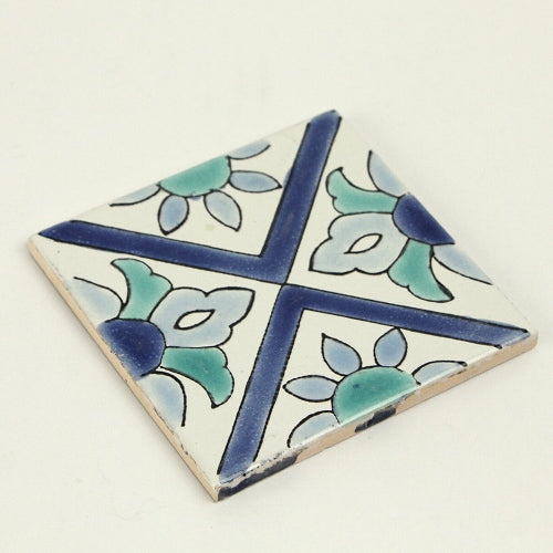 チュニジア製手描きタイル 10x10 薄 21 | マンゴロベ