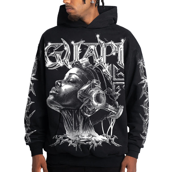 GUAPI / グアピ オブシディアン ブラック サイボーグ パーカー