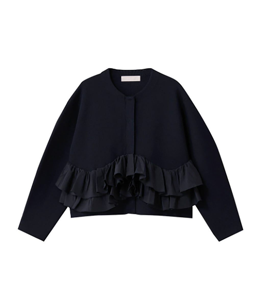 spiral taffeta raffle knit jacket – MARILYN MOON OFFICIAL ONLINE SHOP