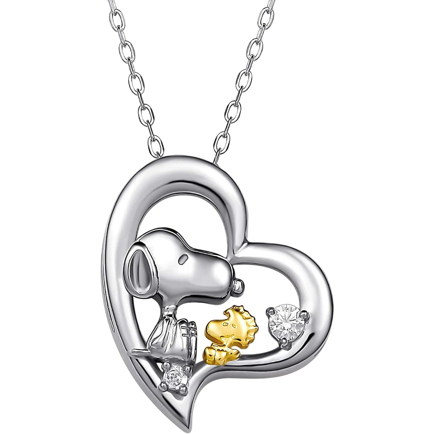 スヌーピー/SNOOPY]誕生70周年記念 ダイヤモンド ネックレス (ハート)