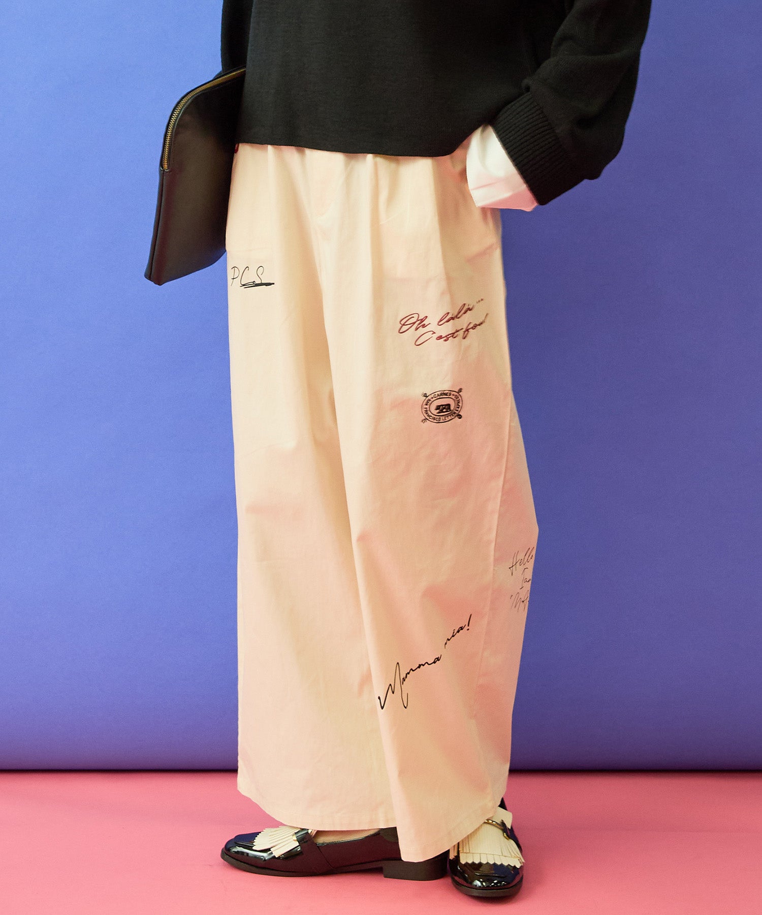 FONT LAB】グラフィティプリントチノパン｜ファッション通販のマインド