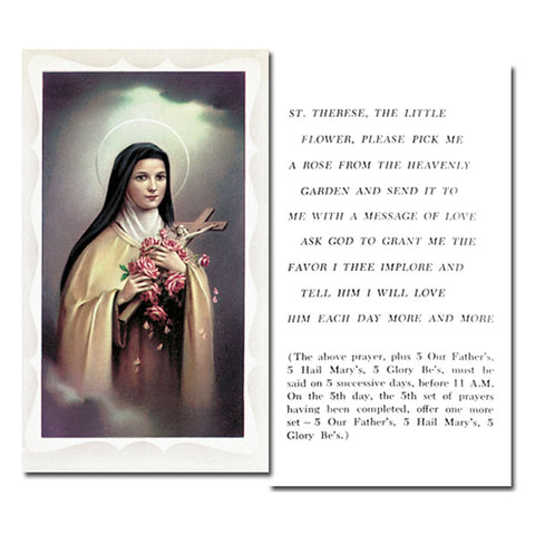 St. Therese Holy Card – Mary Immaculate Queen Center