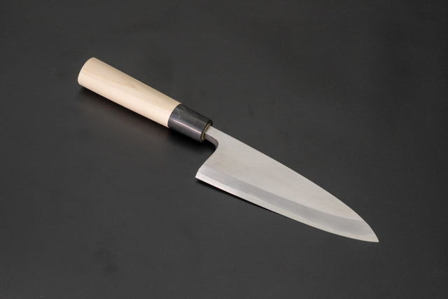 霞白紙鋼出刃（水牛柄） – 宮文