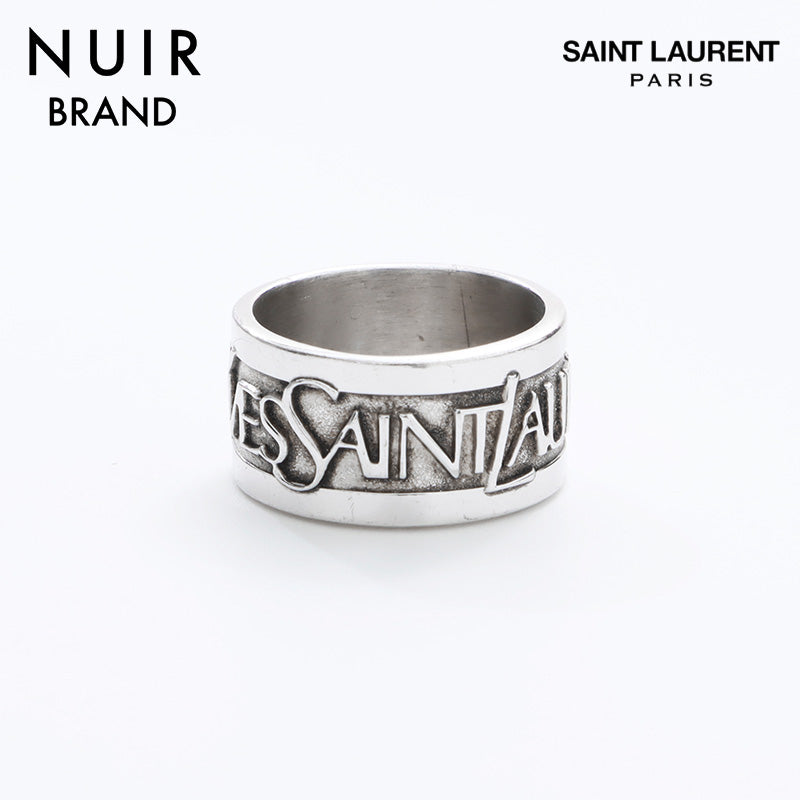 YVES SAINT LAURENT Size 11 Logo Ring Silver WS9032 – NUIR VINTAGE
