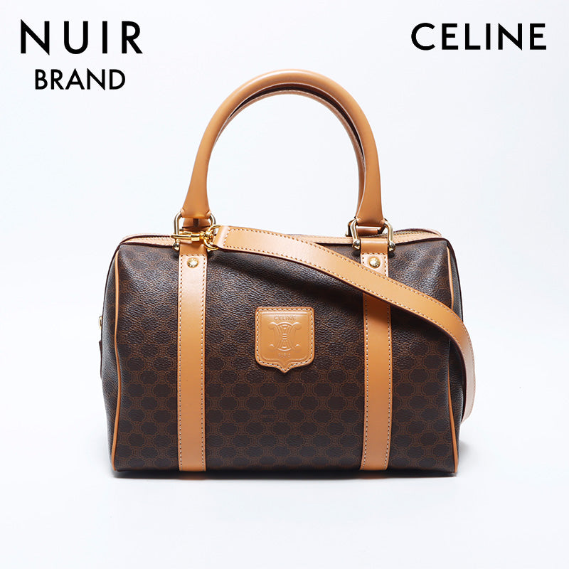 セリーヌ CELINE マカダム PVC トリンオフ ロゴ 2way ボストンバッグ