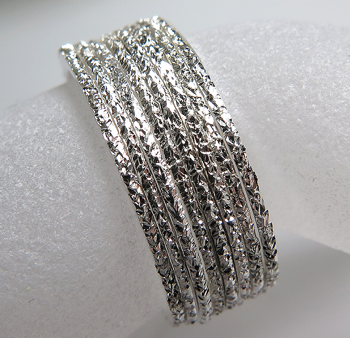 シルバーリング（クローズ）（スターダスト）（内径16mm/線径1.2mm