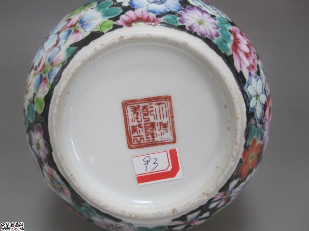清代大清乾隆年制款粉彩百花不露底葫芦瓶《已售》 藏家展厅收藏资讯