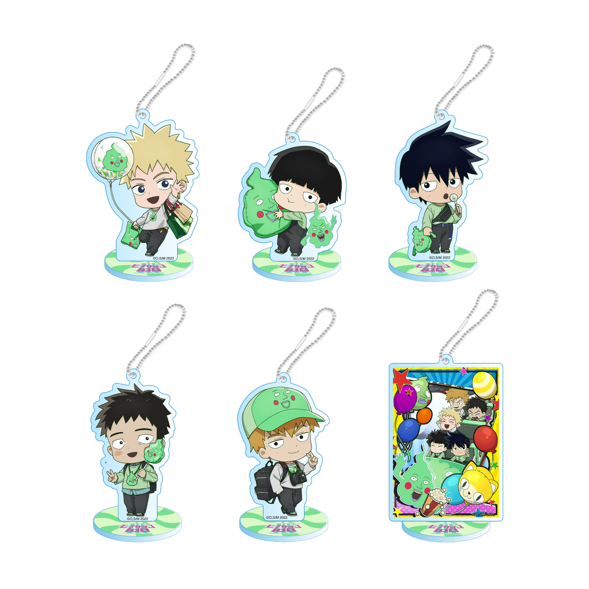 モブサイコ100 Ⅲ】ミニキャラアクリルスタンドキーホルダー【園内散策