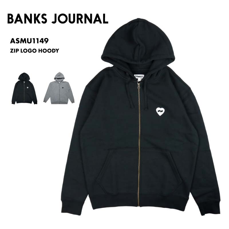 BANKS JOURNAL/バンクスジャーナル メンズ ジップパーカー ZIP LOGO