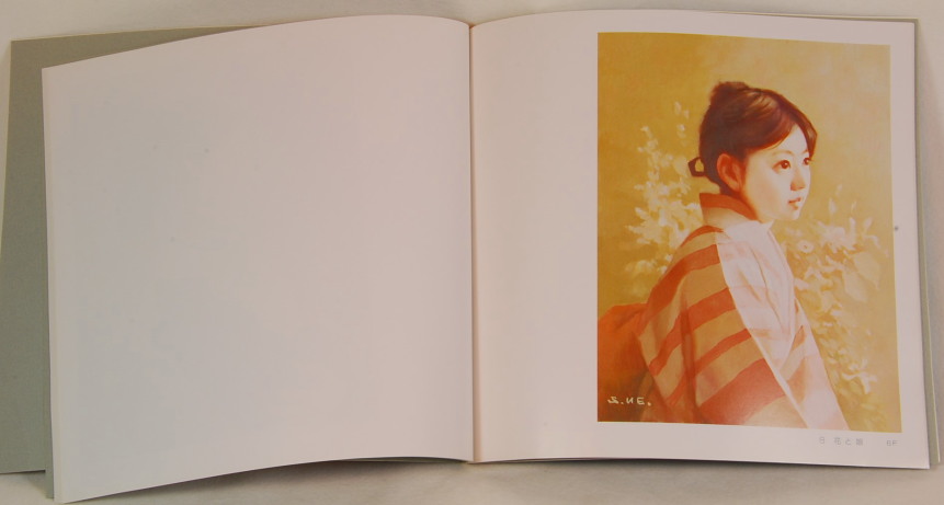 上尚司の油彩画 花と娘 ／オール堂