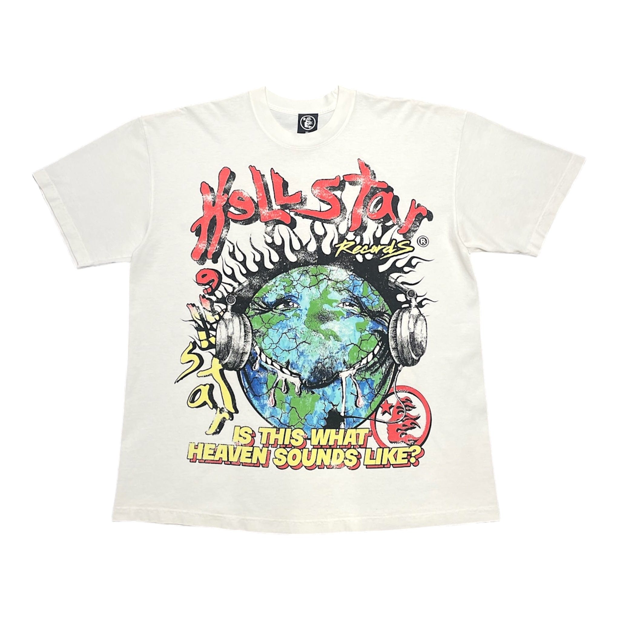 Hellstar Studios Heaven on Earth Short Sleeve Tee Shirt Cream