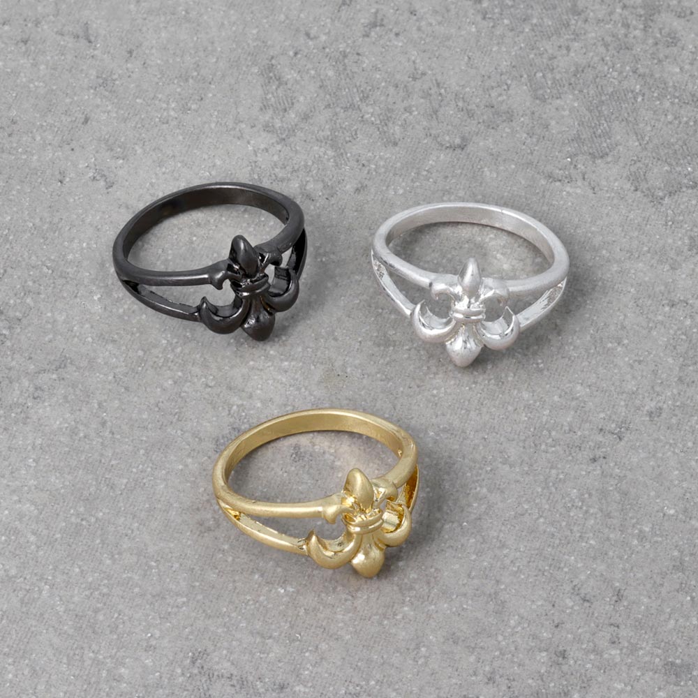 リング Awesome ニッケルフリー メタル 百合の紋章 13号 指輪