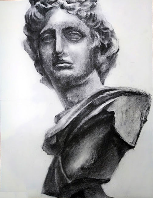 絵画クラス3月の制作・木炭デッサン