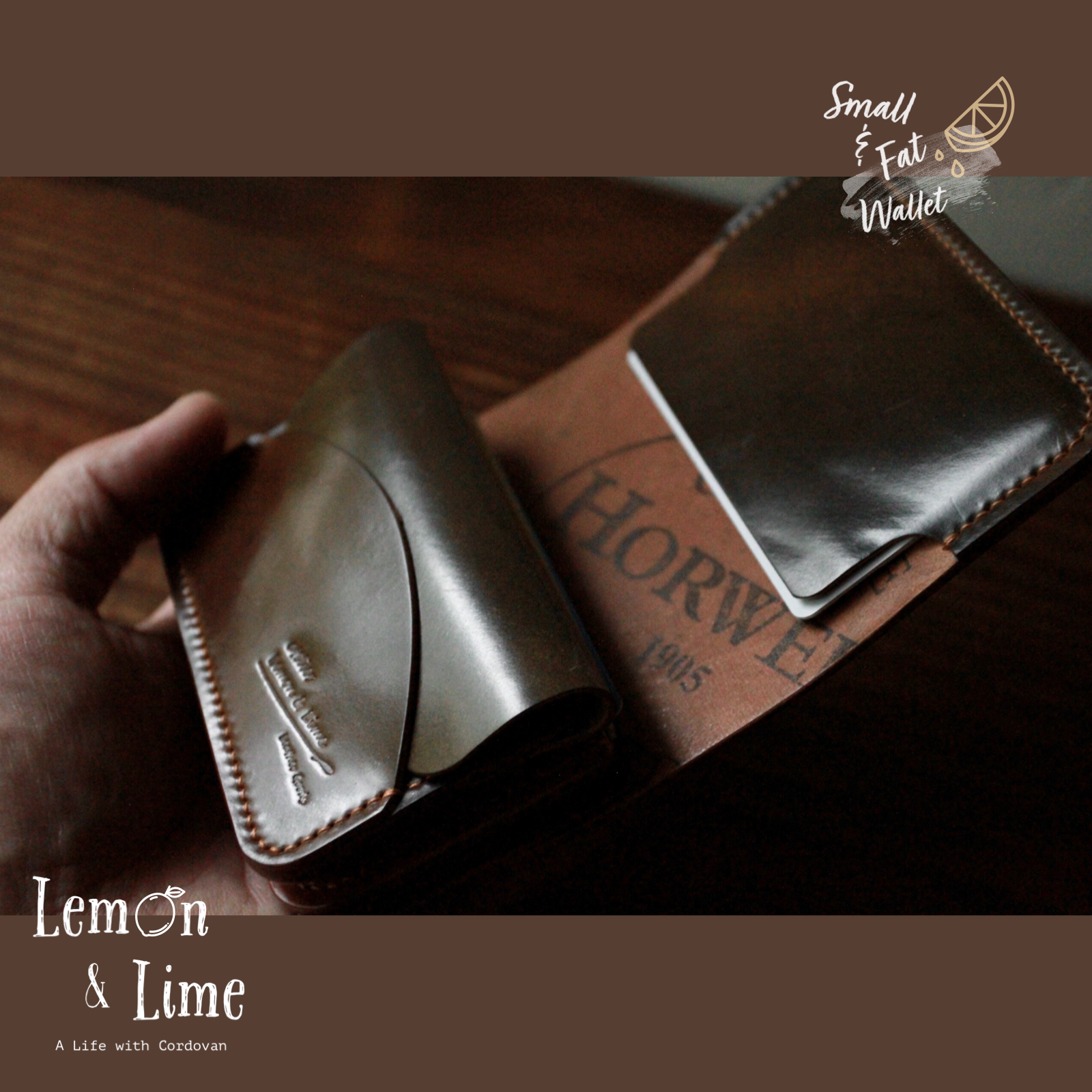 Horweenシェルコードバンの財布 Small and Fat / atelier Lemon & Lime