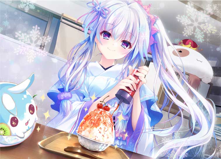 和泉つばす先生が雪菓10周年で描き下ろしてくれた雪華ちゃんの複製原画