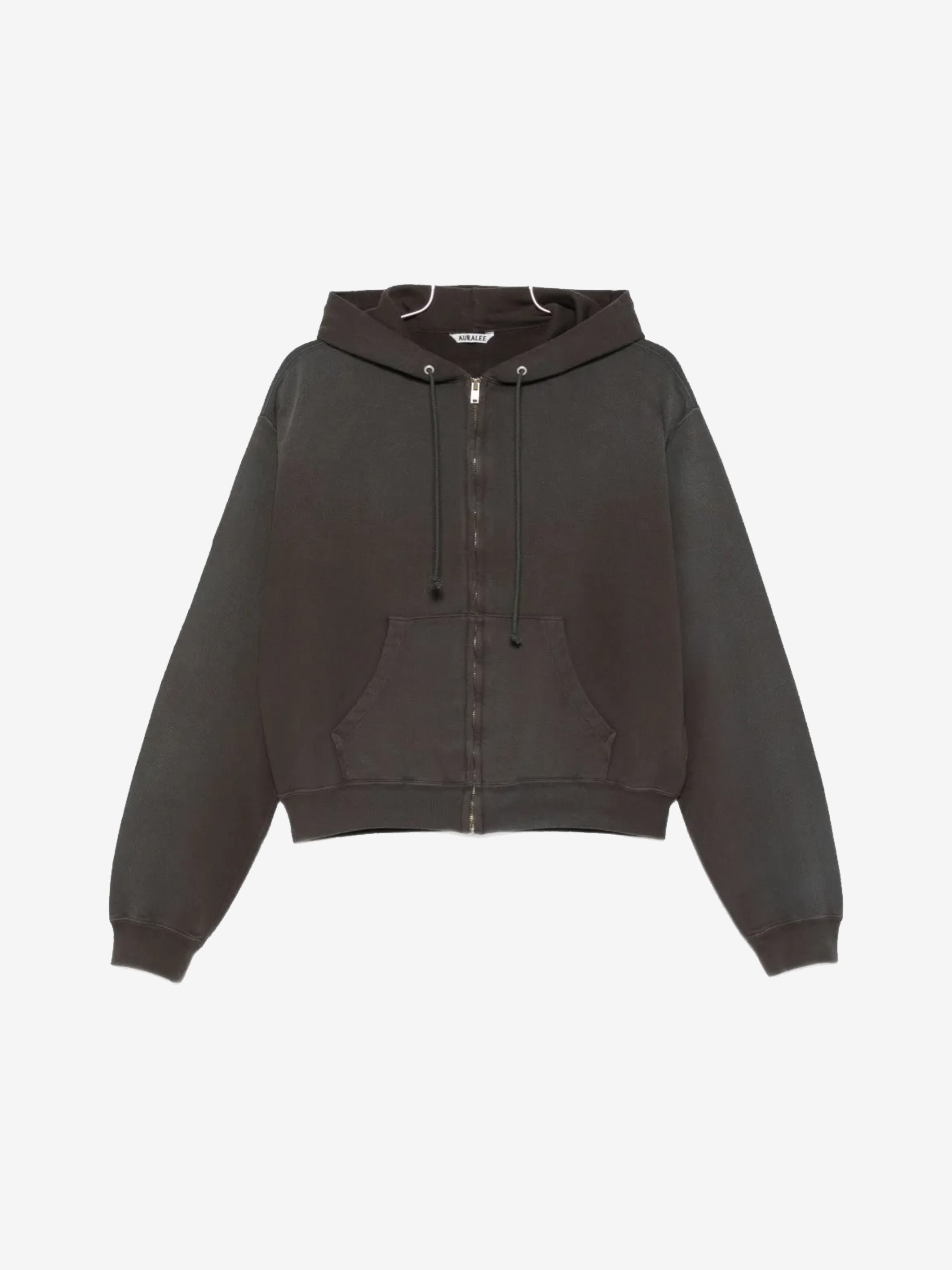 AURALEE - Men Product Dyed Pima Light Sweat Zip Parka Hoodie