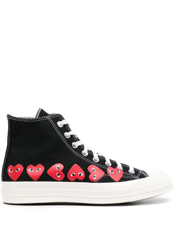 COMME DES GARCONS PLAY X CONVERSE - Chuck 70 Multi Heart High Top