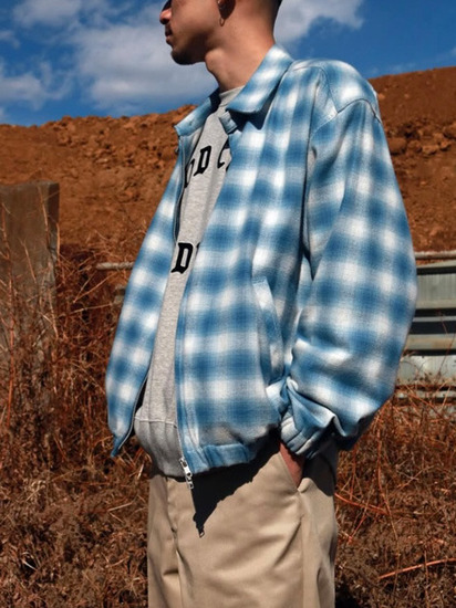 RADIALL 「EL CAMINO - ZIP UP JACKET 」 オンブレーチェック