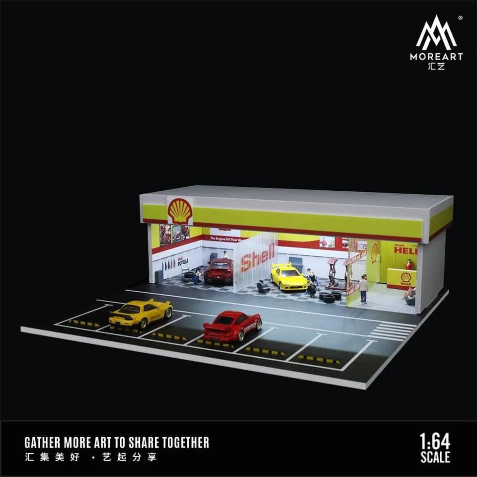 MOREART Shell Workshop 1:64 Diorama with LED Lighting – AUSSIE diecast