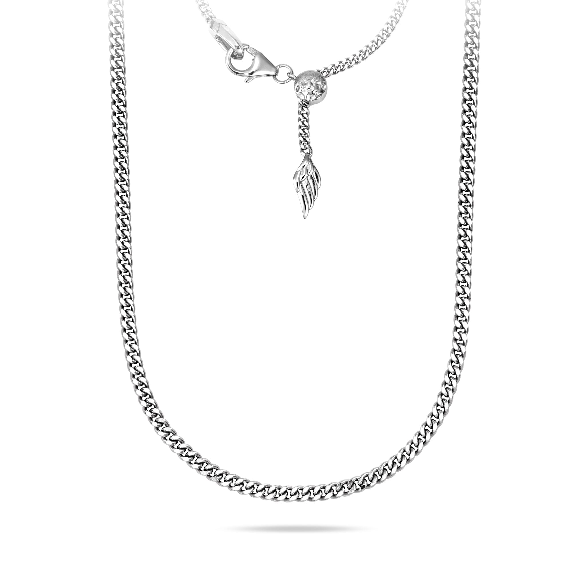 AWNL】 メンズ シルバー キヘイチェーン ネックレス｜ 羽チャーム細め