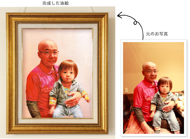 出産祝い・家族の記念 | 肖像画と有名絵画の販売「油絵.COM」