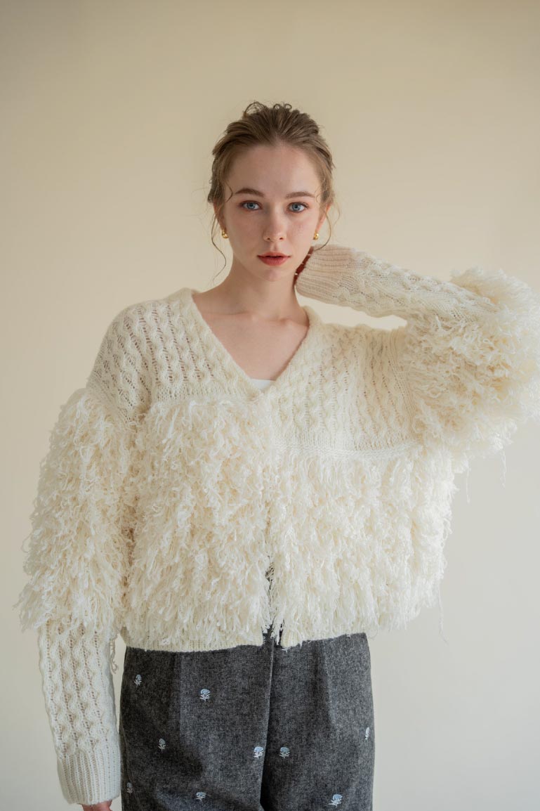 mix knit cardigan – Acka online store