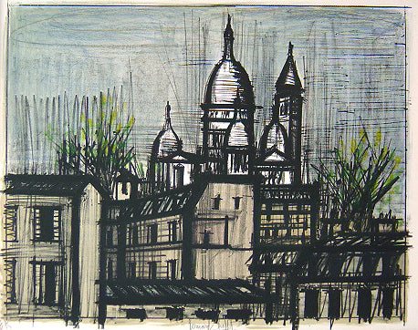 ベルナール・ビュッフェ ＜パリのサクレクール寺院 アルバムパリより