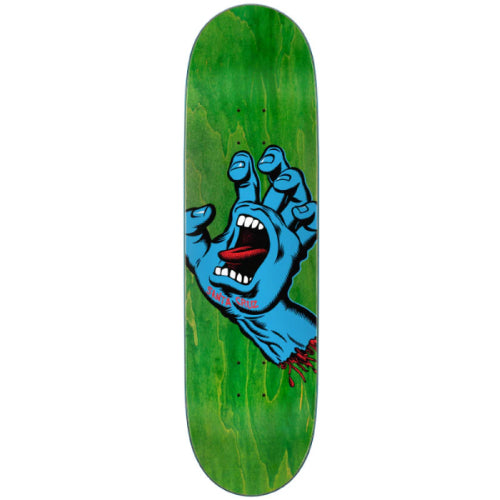 Santa Cruz Screaming Hand Skateboard Deck Green 8.8