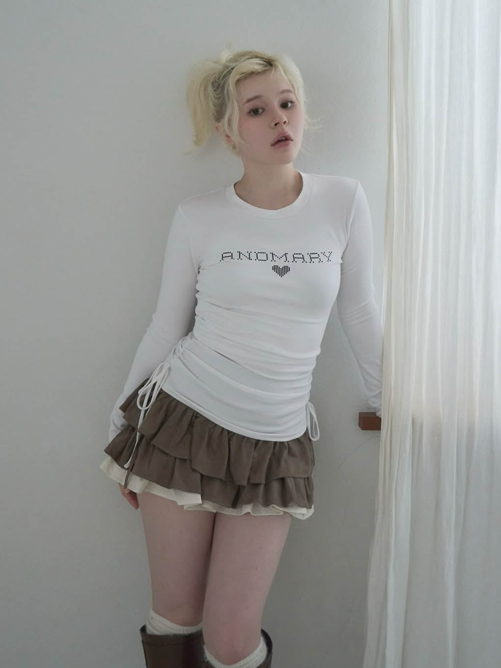 ANDMARY】Dot mary logo tops