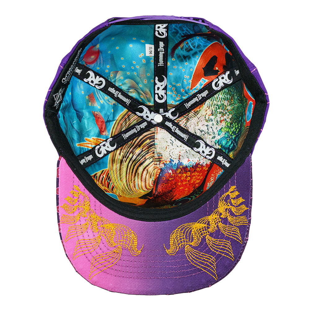 Humming Dragon Purple Snapback Hat x Grassroots California