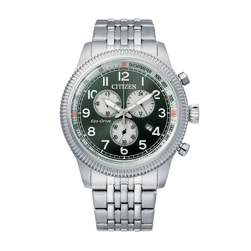 Citizen Watch Eco Drive Green Dial Watch 42mm | AT2460-89X – Ann