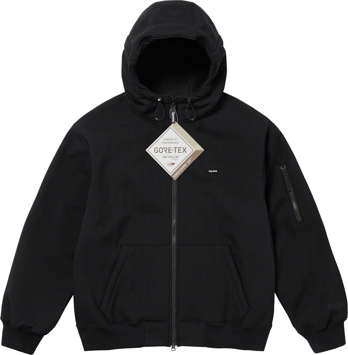 Supreme Windstopper® Zip Up Hooded Sweatshirt Black – BASEMENT_HK