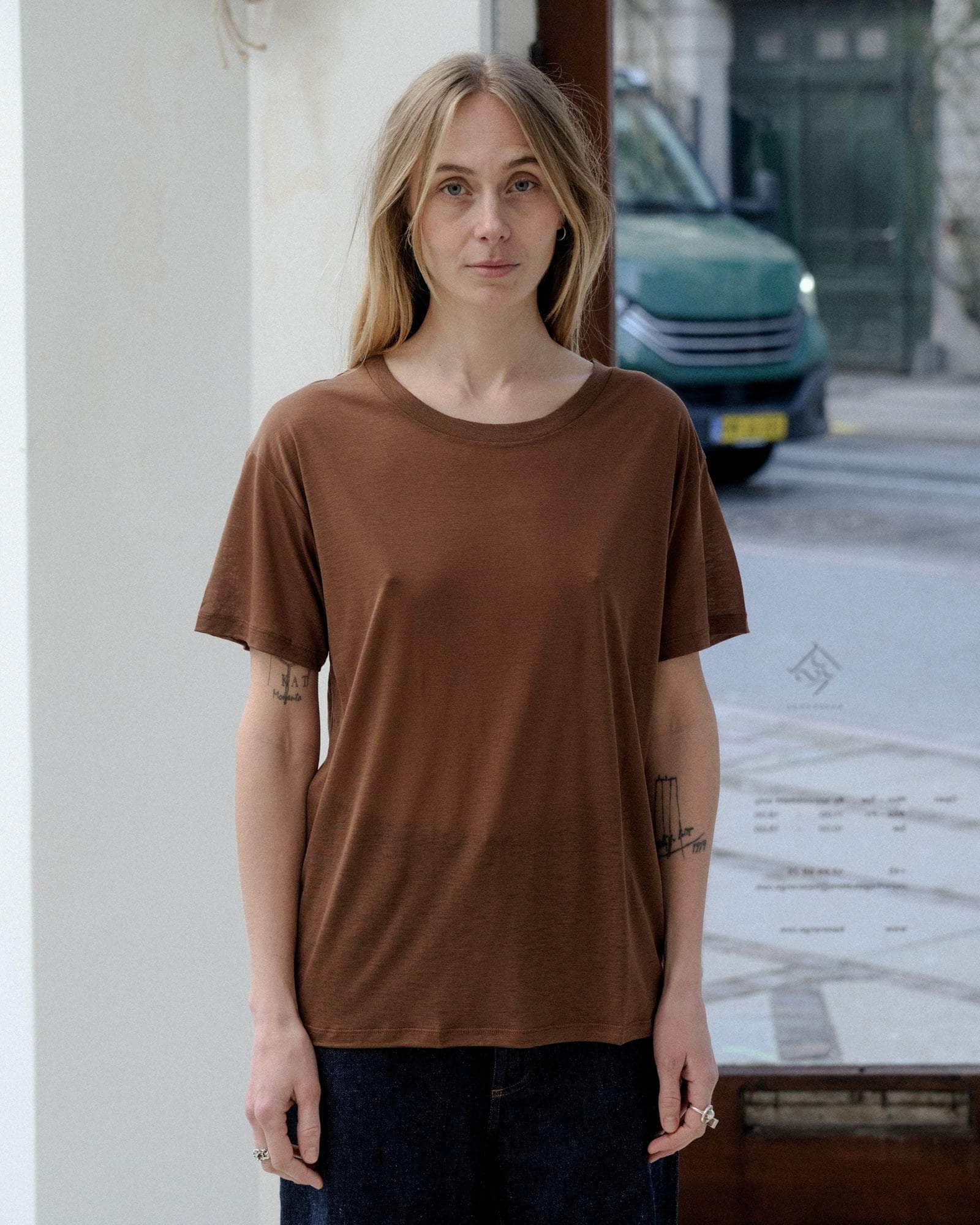 Loose Tee Shirt in Assortment | Bamboo lyocell | en | Baserange