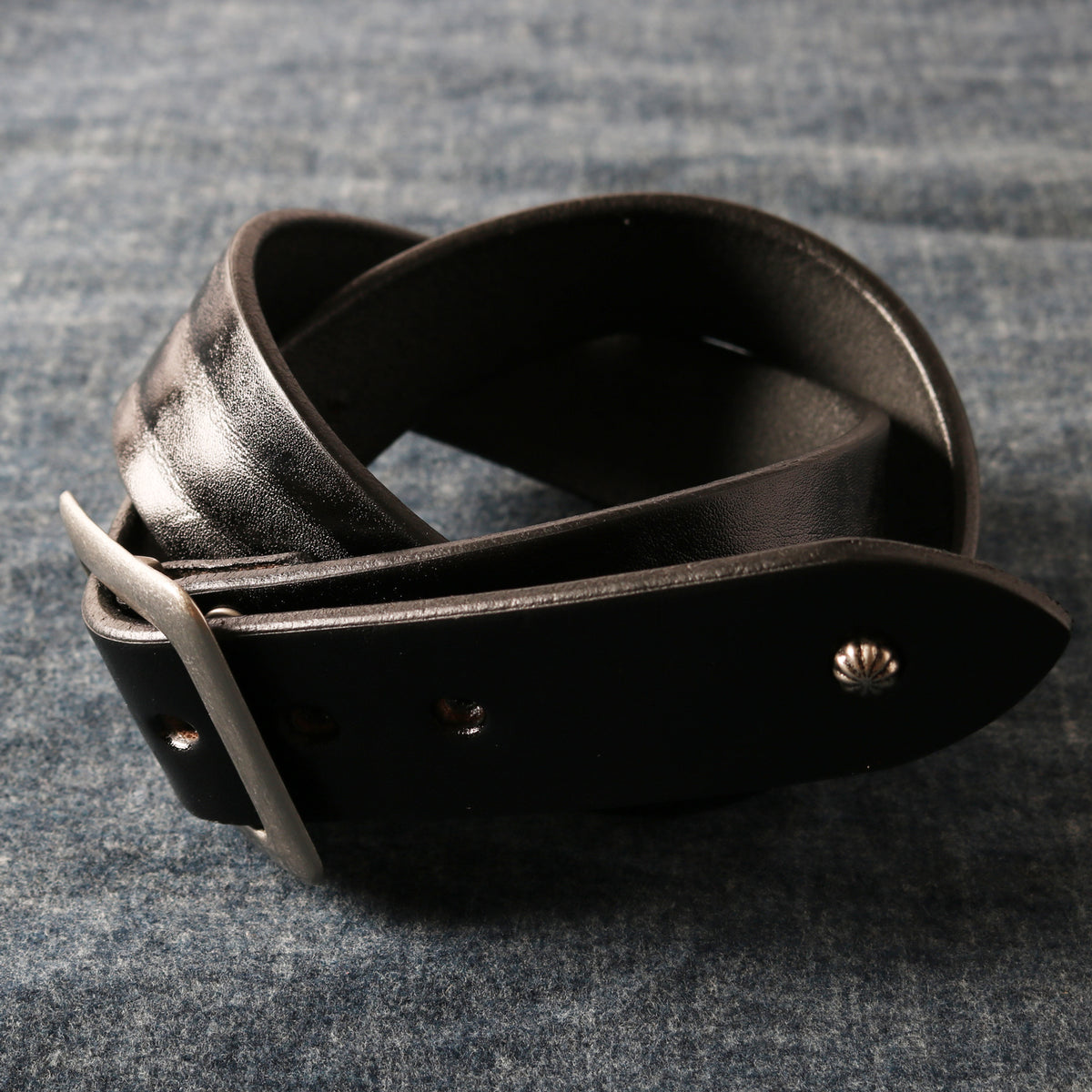 栃木レザー】Garrison Buckle 40mm Leather Studs Belt LE-4344
