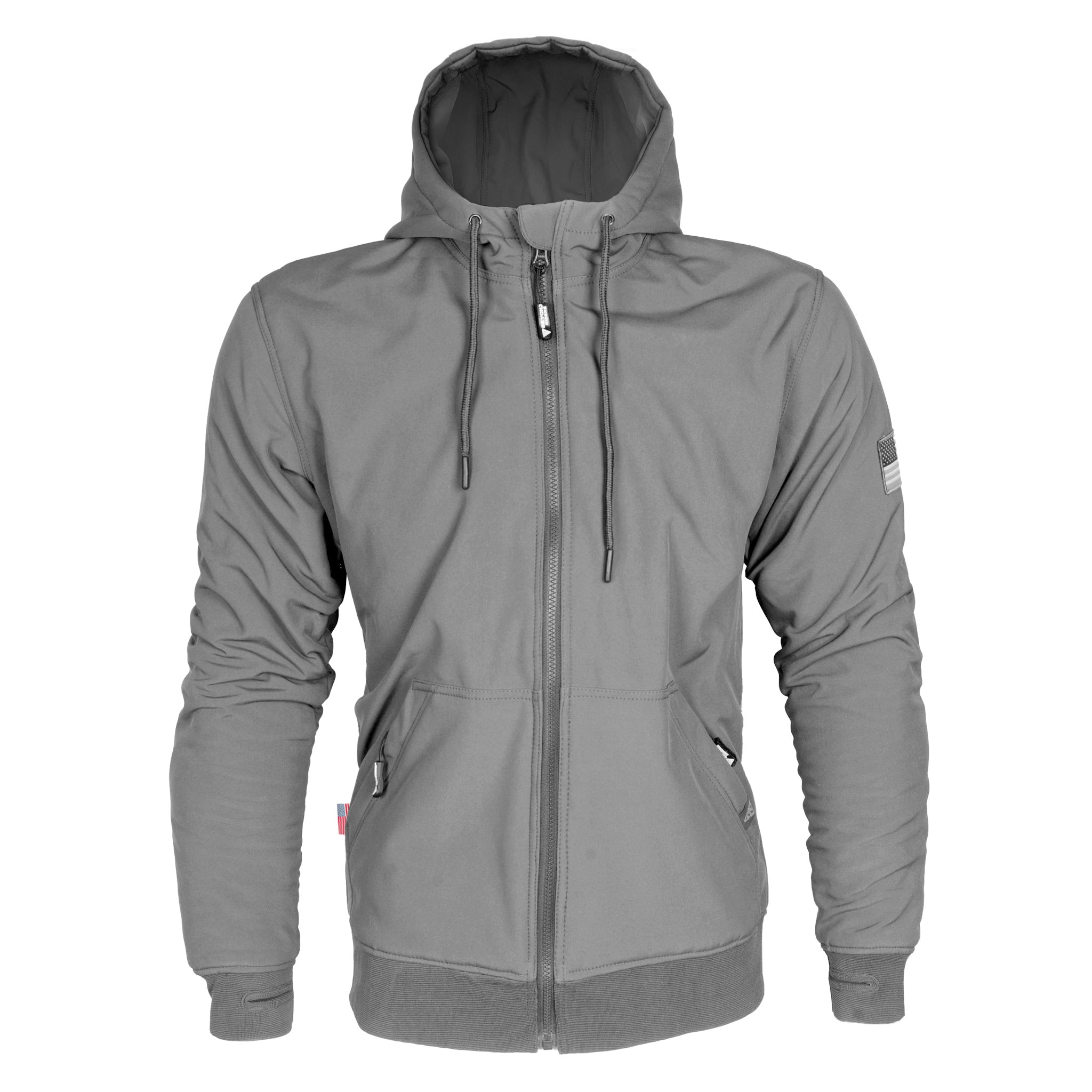 Protective SoftShell Unisex Hoodie - Gray Matte with Pads – Beyond
