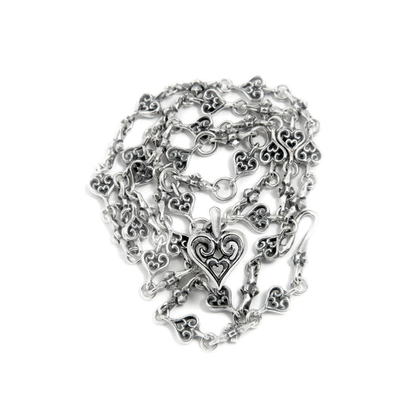 Small Cross Heart Necklace - Bill Wall Leather Inc.