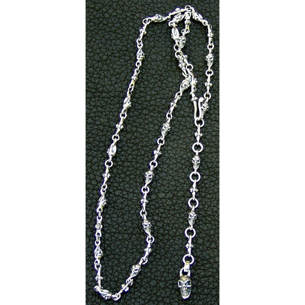 Small Cross and Skull Necklace - Bill Wall Leather Inc.