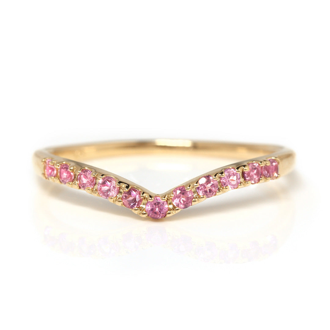 ビズー公式】ピンクトルマリン K18/K10/PTリング・メルヴェ10月誕生石