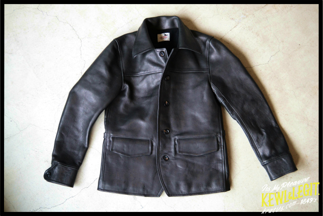 GANGSTERVILLE 30'S CAR COAT - COW HIDE - レザーカーコート