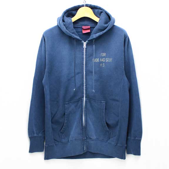 HIDE&SEEK 13AW ジップアップスウェットパーカー着こなし | DAYTRIPPER