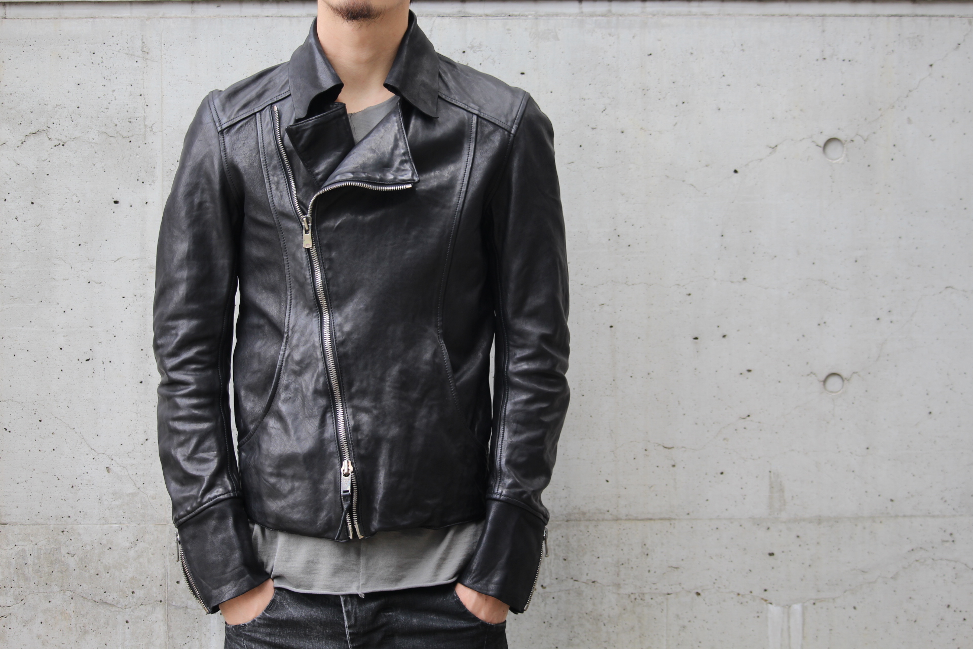 BIKER LEATHER JACKET / “GUIDI” × “LAYER-0” | ShelterII BLOG