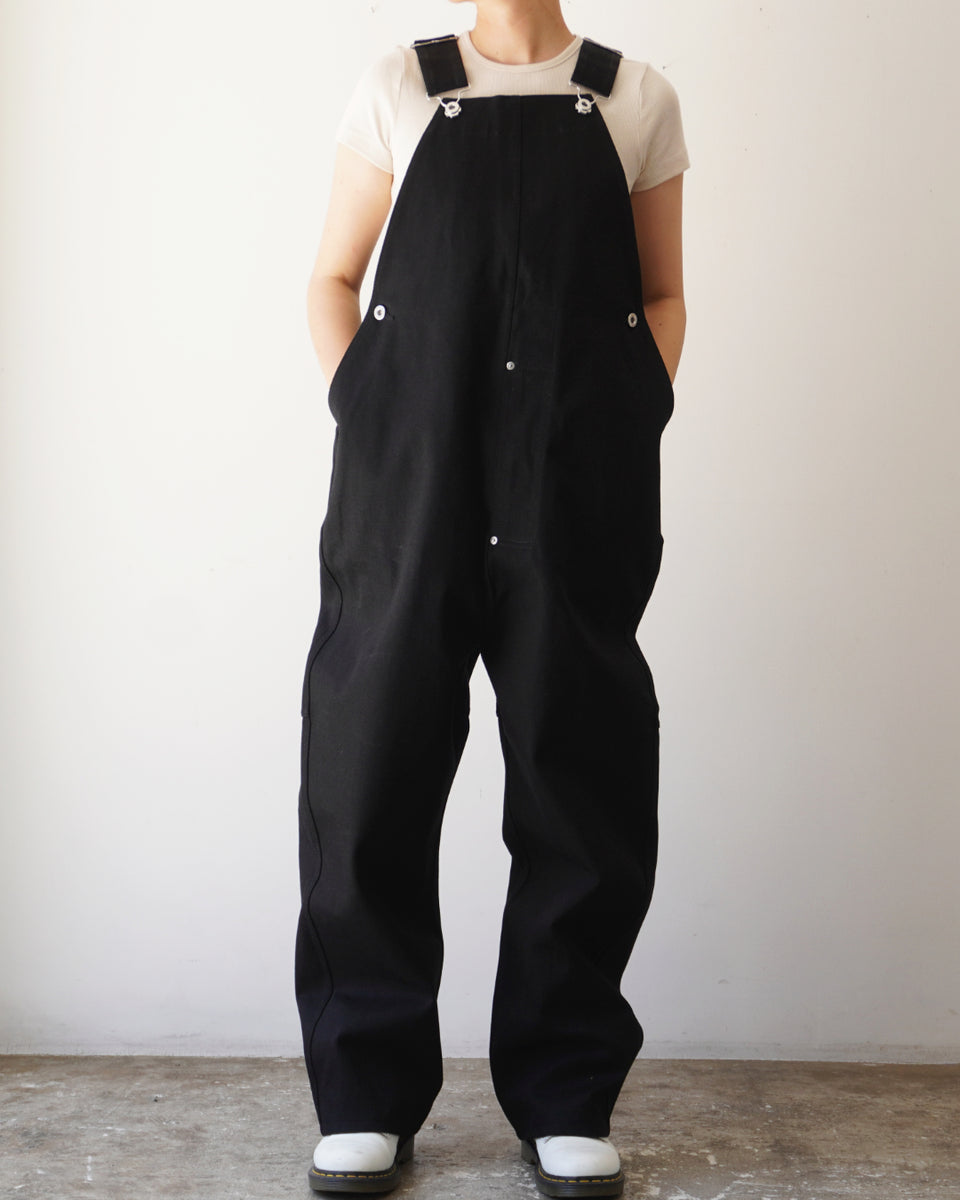 TUKI type2 / black/black denim タイプ2 サロペット ブラックデニム