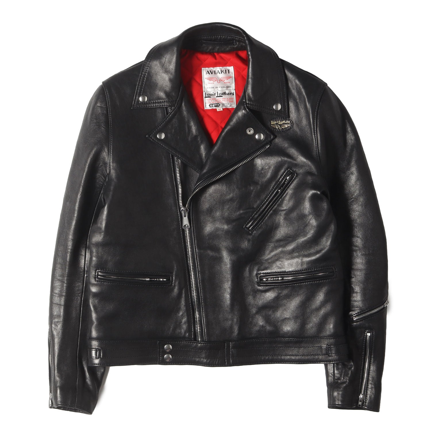 サイクロンン シープスキンレザー ダブル ライダース ジャケット