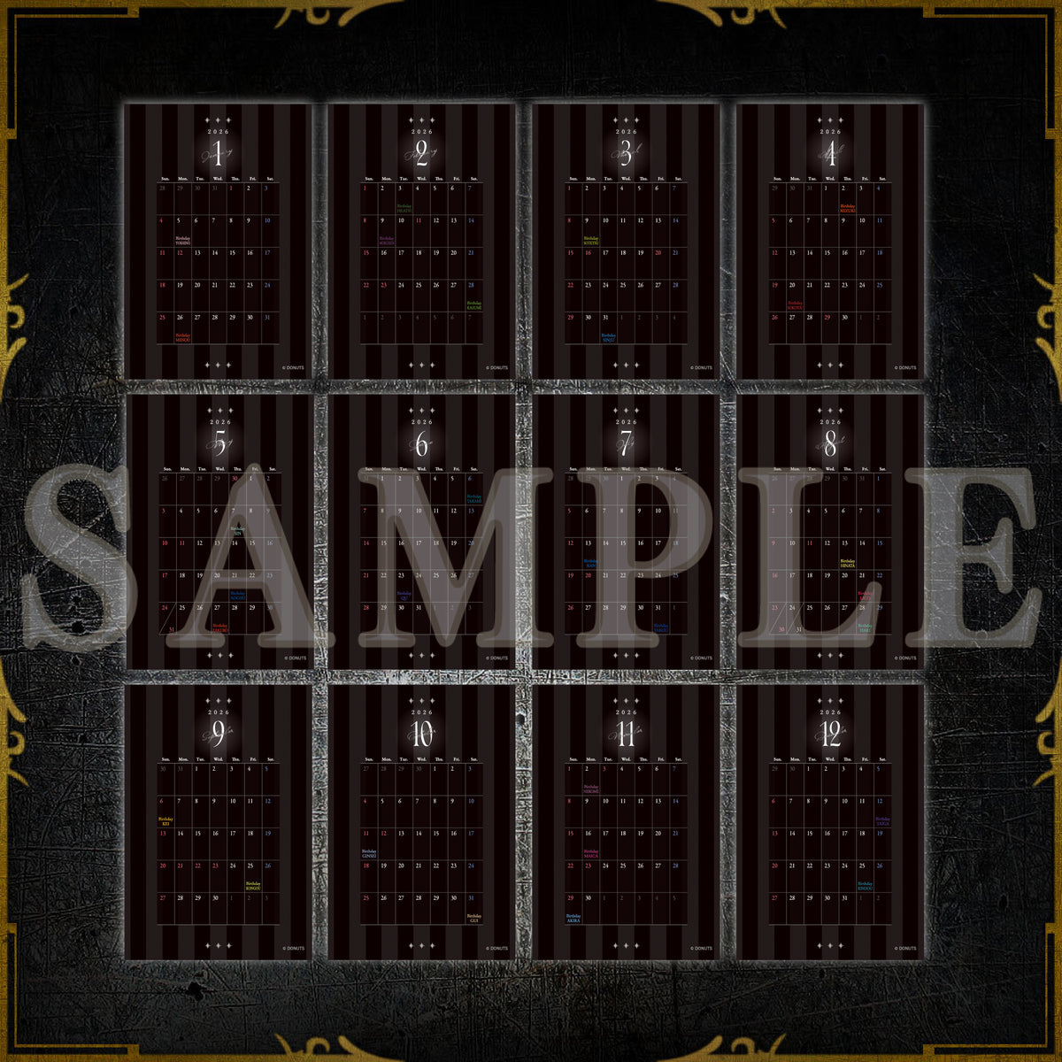 AGF2025 卓上カレンダー – ブラックスター -Theater Starless