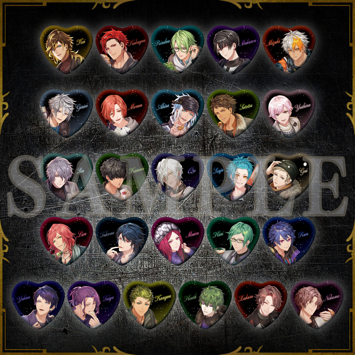 BLACK LIVE Ⅲ ハート缶バッジ – ブラックスター -Theater Starless